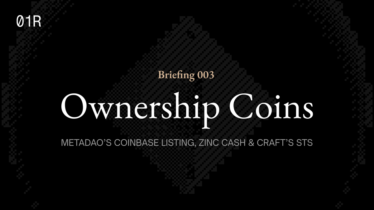MetaDAO's $META Listed on Coinbase, ZINC Launch, & Craft's STS Explained