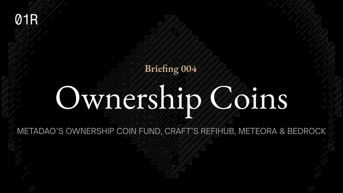 MetaDAO Proposes to Seed $2M Ownership Fund, Zinc Cash OTC Decision Market, Craft’s ReFi Hub ICO, Meteora and Bedrock’s Dynamic Assets and more