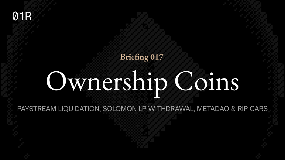 Paystream Decision Market to Liquidate, MetaDAO Proposes Market Making With the Tokens It Earns, and Solomon Seeks to Withdraw Meteora LP Ahead of USDv